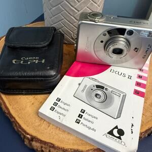 Canon ELPH 2 / IXUS II – APS Film Camera – Tested, w/ Case, Manual & Strap